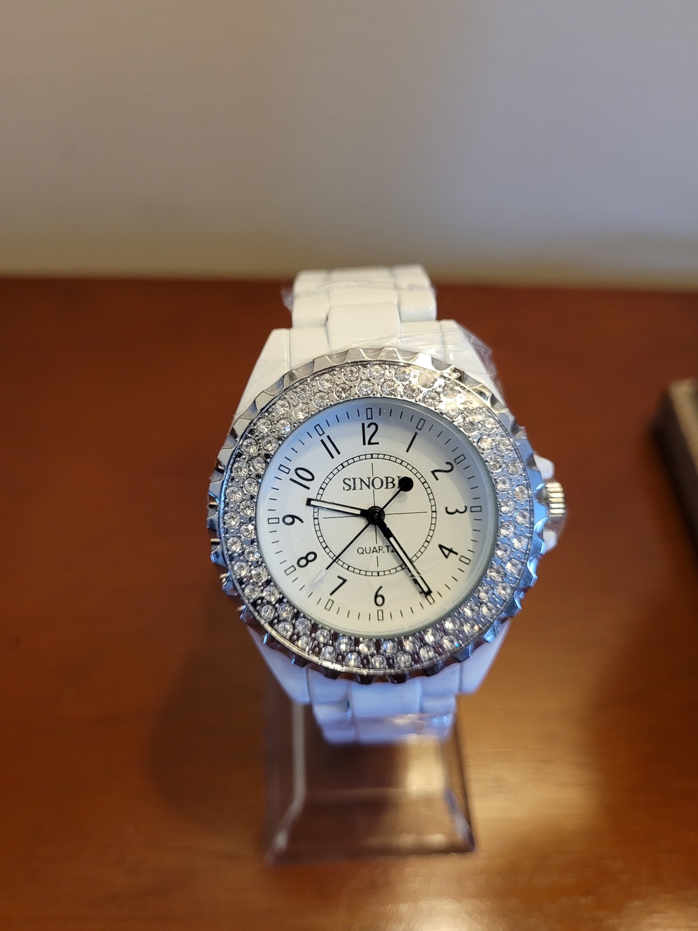 Brand New Women's White Sinobi Fashion Watch with Diamond Bezel